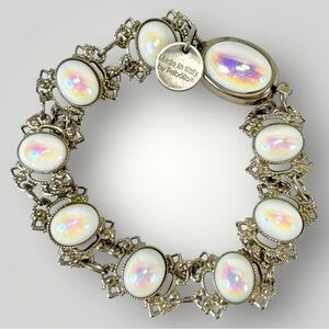 Rebollo Made In Italy Italiano Souvenir Milky Opalite Gemstone Bracelet